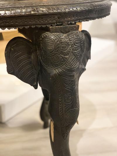 Carved Ebony Center Table