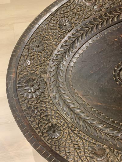 Carved Ebony Center Table