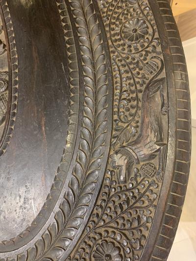 Carved Ebony Center Table