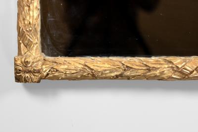 Carved Giltwood Bay Ribbon Pier Mirror French Circa 1880