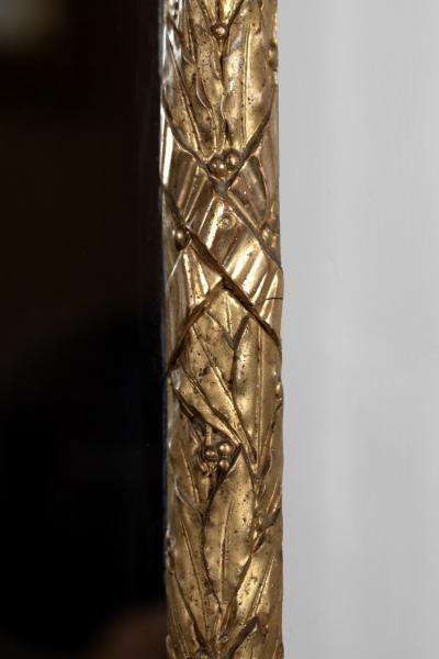 Carved Giltwood Bay Ribbon Pier Mirror French Circa 1880