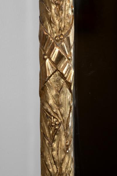 Carved Giltwood Bay Ribbon Pier Mirror French Circa 1880