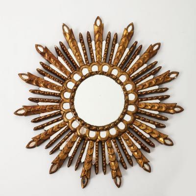 Carved Giltwood Sunburst Mirror