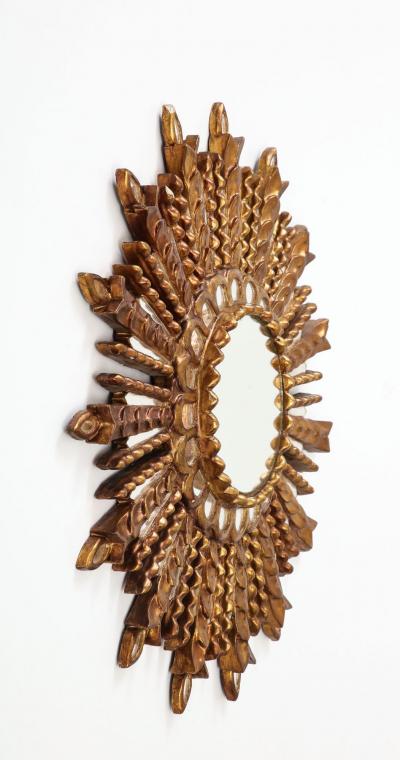 Carved Giltwood Sunburst Mirror