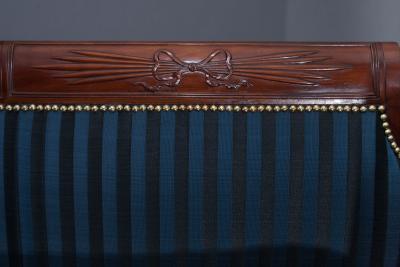 Carved Mahogany Grecian Sofa in the manner of Duncan Phyfe