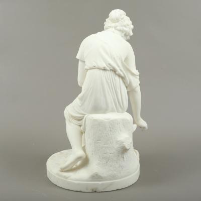 Carved Marble Figure of Classical Young Lady