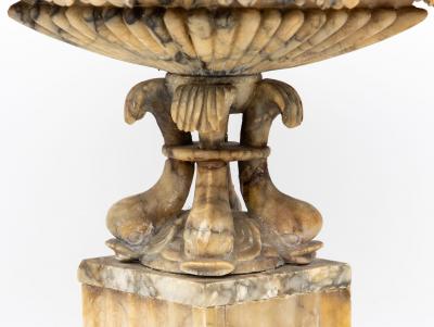 Carved Marble Shaped Neoclassical Urn Italy 19th Century