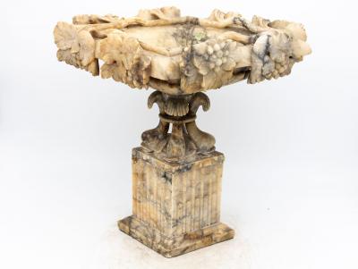 Carved Marble Shaped Neoclassical Urn Italy 19th Century