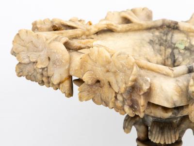 Carved Marble Shaped Neoclassical Urn Italy 19th Century