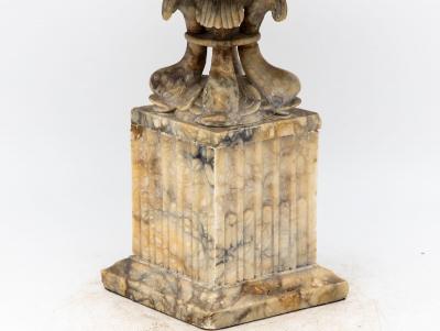 Carved Marble Shaped Neoclassical Urn Italy 19th Century