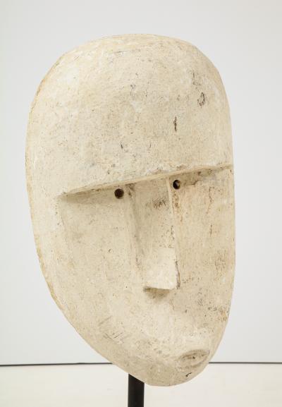 Carved Modernist Plaster Mask Sculptures