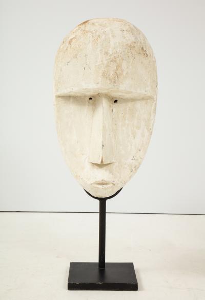 Carved Modernist Plaster Mask Sculptures