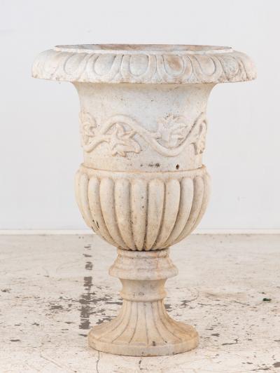 Carved Neoclassical Marble Urn Italy Early 20th C 