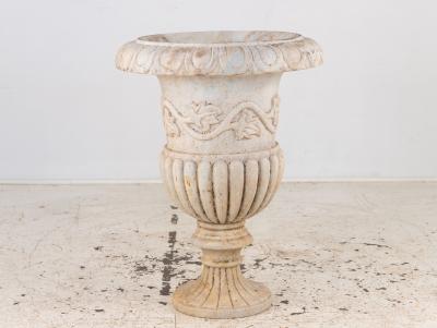Carved Neoclassical Marble Urn Italy Early 20th C 