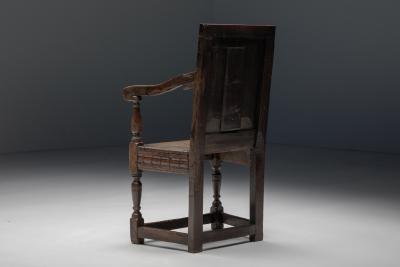 Carved Oak Armchair England 17th Century