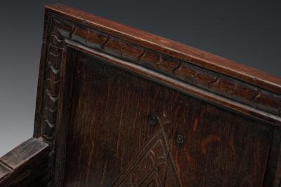 Carved Oak Armchair England 17th Century