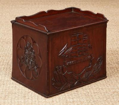 Carved Panel Box Cocktail Table