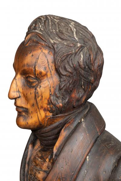 Carved Pine Ship Figurehead Of Admiral David Farragut