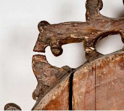 Carved Shell Mahogany Headboard 19th Century