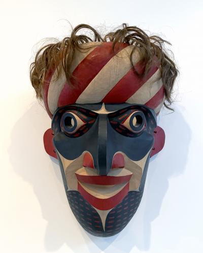 Carved Tribal Mask from Pacific Northwest Coast by David Frankel