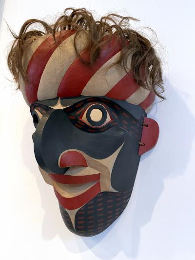 Carved Tribal Mask from Pacific Northwest Coast by David Frankel