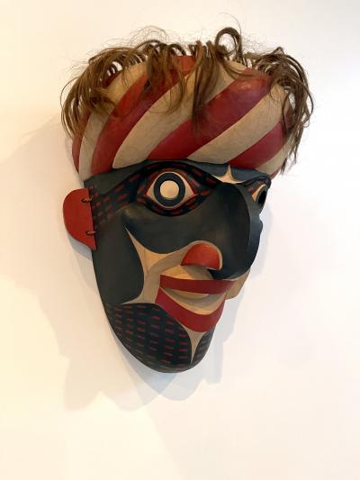 Carved Tribal Mask from Pacific Northwest Coast by David Frankel