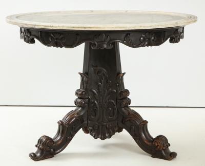 Carved and Ebonized Anglo Indian Center Table
