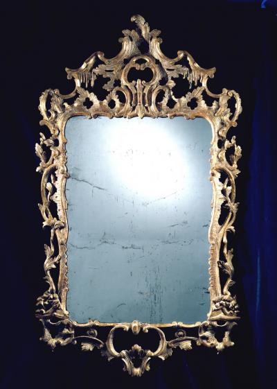 Carved and Gilded Baroque rococo Looking Glass