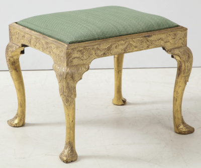 Carved and gilded stool circa 1740 