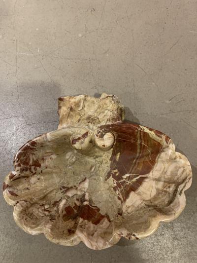 Carved marble shell