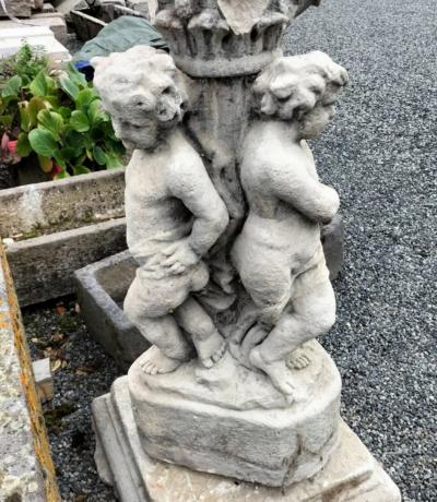 Carved stone fountain base France circa 1750