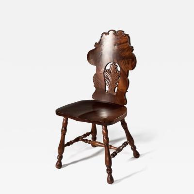 Carved wood German chair