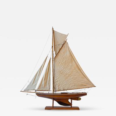 Carved wood racing Yawl
