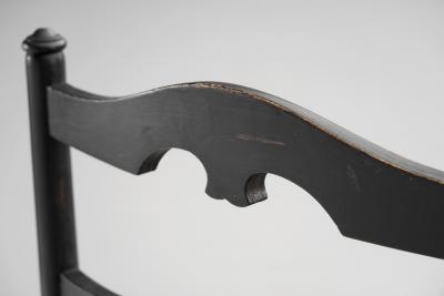 Carver Ladderback Chairs with Leather Seats Europe early 20th century