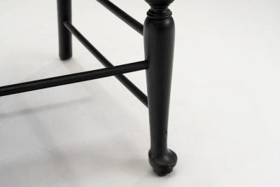 Carver Ladderback Chairs with Leather Seats Europe early 20th century