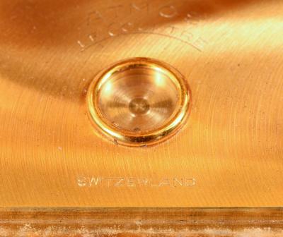 Case Glass Brass Jaeger Le Coultre Mantel Desk Clock