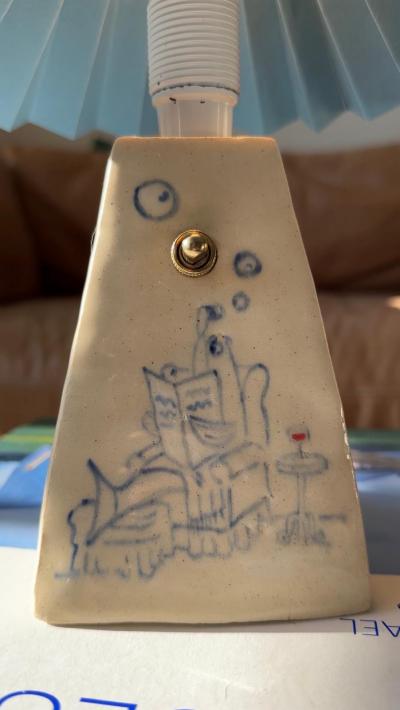 Cassie Nozil Fish Dad Ceramic Lamp by Cassie Nozil 2026