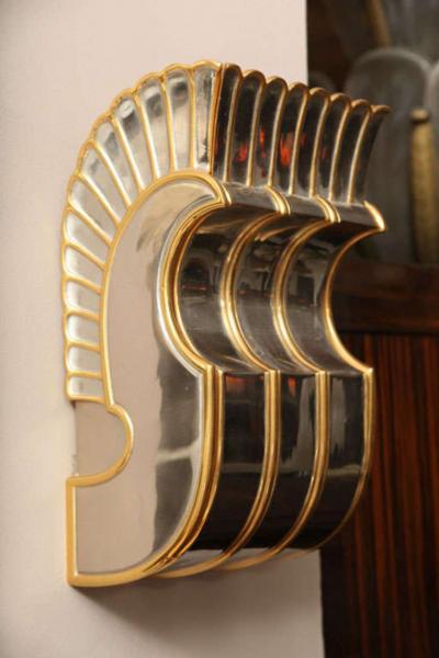 Cast Bronze Art Deco Wall Sconce