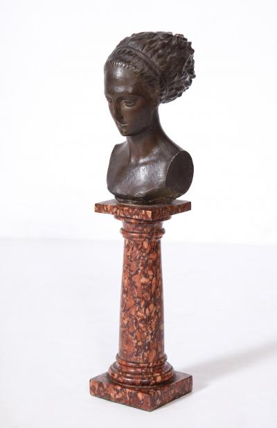 Cast Gesso Bust of a Classical Roman Woman