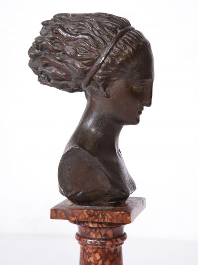 Cast Gesso Bust of a Classical Roman Woman