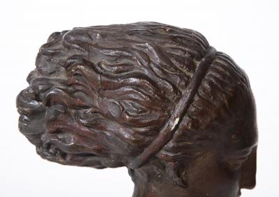 Cast Gesso Bust of a Classical Roman Woman