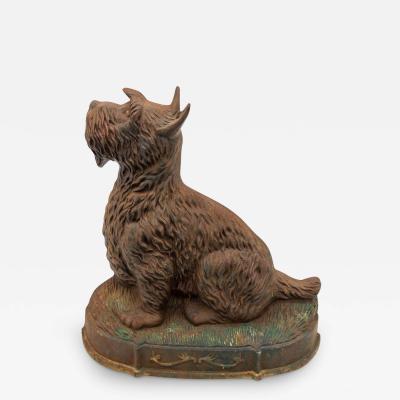 Cast Iron Door Stop in the Shape of a Scottie English 20th Century