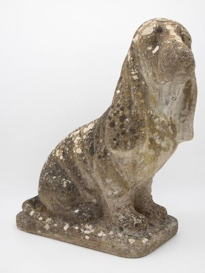 Cast Stone Blood Hound Dog Garden Ornament