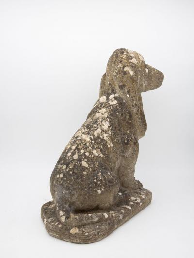Cast Stone Blood Hound Dog Garden Ornament