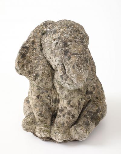 Cast Stone Elephant Garden Statue France Mid 20th C 