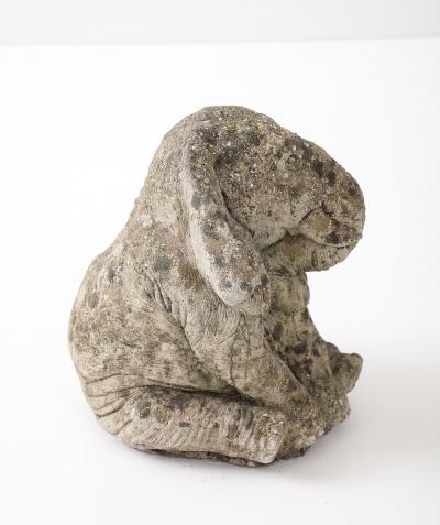 Cast Stone Elephant Garden Statue France Mid 20th C 