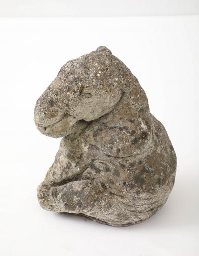 Cast Stone Elephant Garden Statue France Mid 20th C 