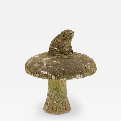 Cast Stone Toadstool Garden Ornament 20th Century