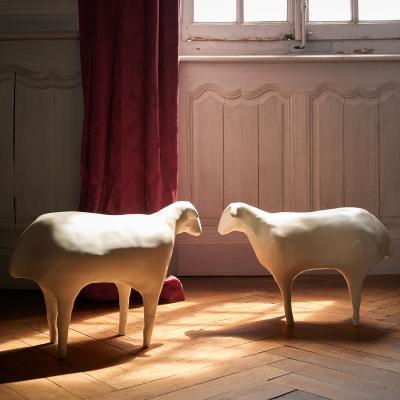 Catherine Blanc LULU JUNIOR Pair of sheep garden sculptures