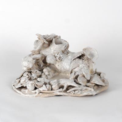 Catherine Blanc UNDERGROWTH White glazed stoneware centerpiece